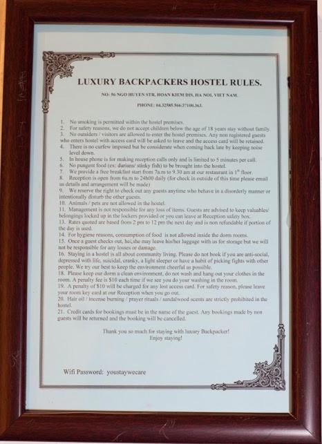 Luxury Backpakers Hotel Ханой Экстерьер фото